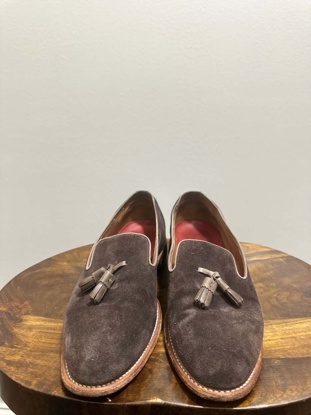 Grenson Brown Suede Tassel Loafers Size 8 E B7